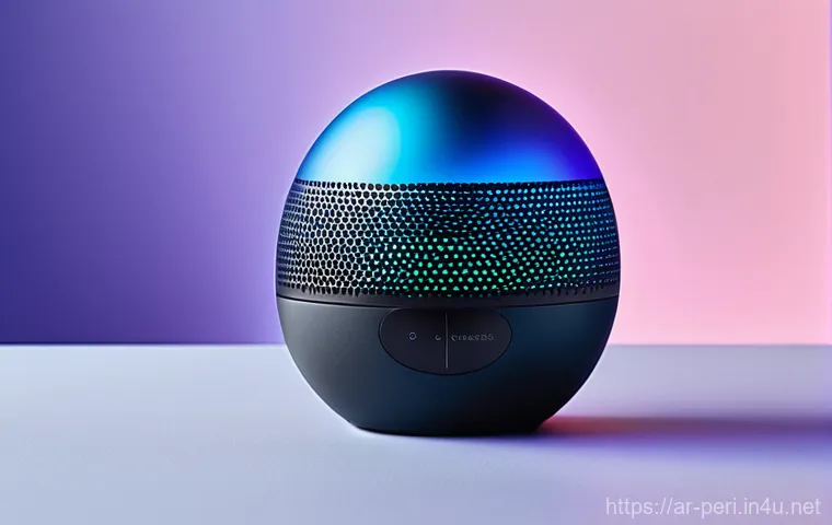 블루투스 스피커의 음질 비교 - **Prompt:** "A beautifully crafted, sleek Bluetooth speaker in a luxurious, modern Arab living room....